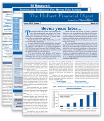 Example Pages from the Hulbert Financial Digest