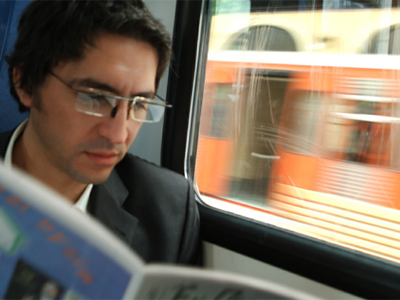 Man Reading a Magazine