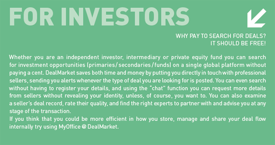 Dealmarket Advert About Investors