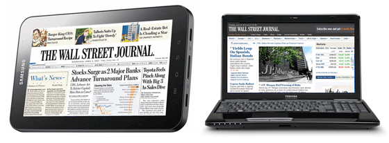 Wall Street Journal Online And Mobile Versions
